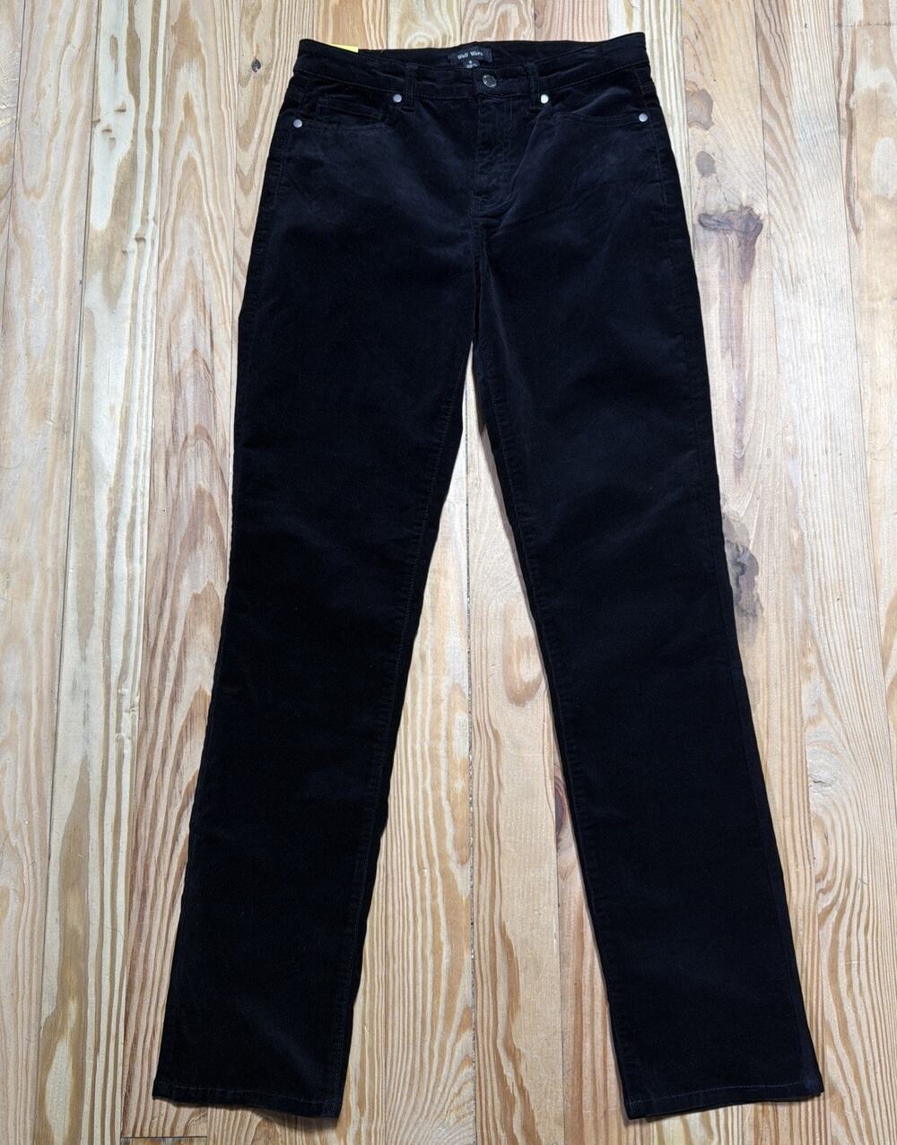 WELL WORN Womens Black High Rise Soft Corduroy Pants NWT Size 6 Stretch